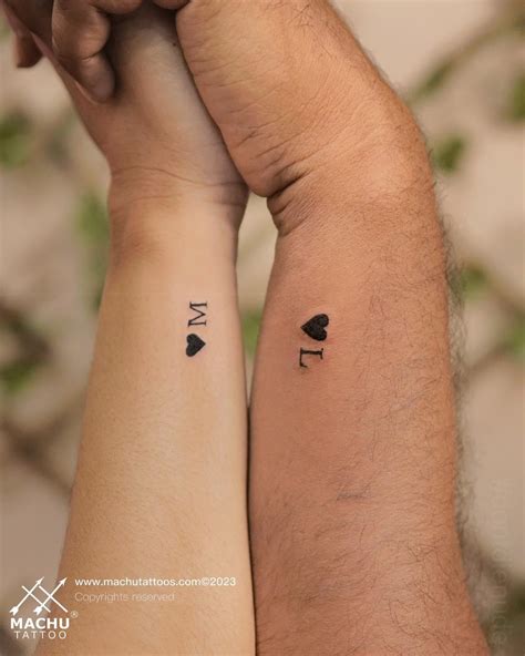 Love Simple Couple Tattoos