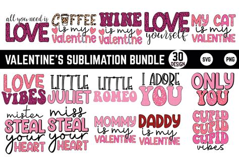 Download Love Valentine's Sublimation Bundle Files DXF Files