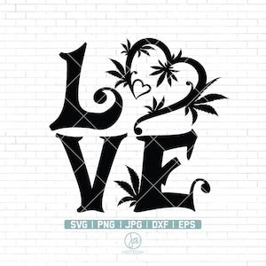 Download Love Weed Svg Files DXF Files