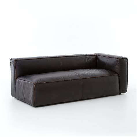 Low Back Leather Sofa