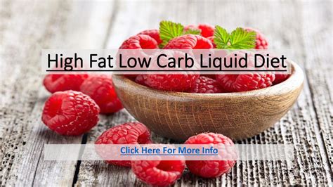 Low Carb Liquid Diet