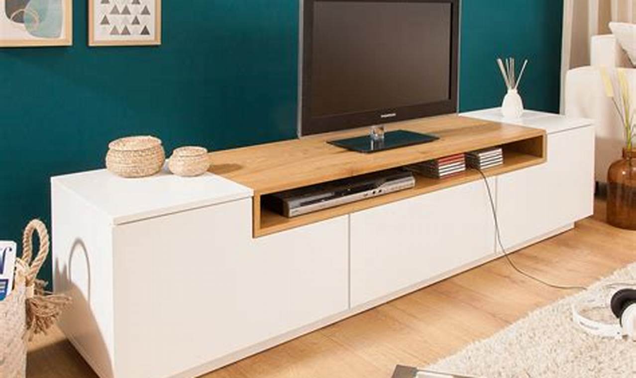 Lowboard Weiß Holz: Stilvolle Aufbewahrungslösung für Ihr Wohnzimmer
