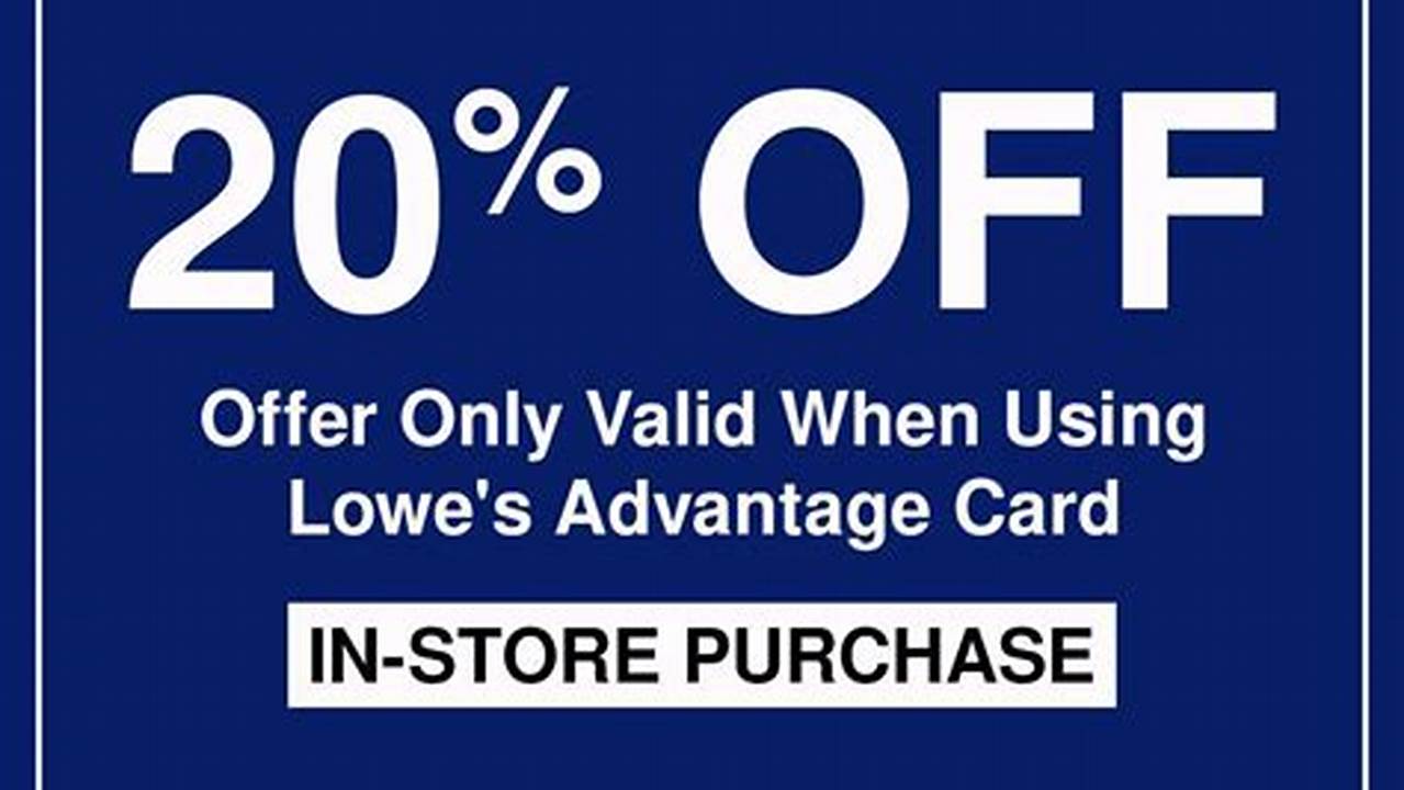 Lowe'S Promo Code 2024 Appliances Promo Code