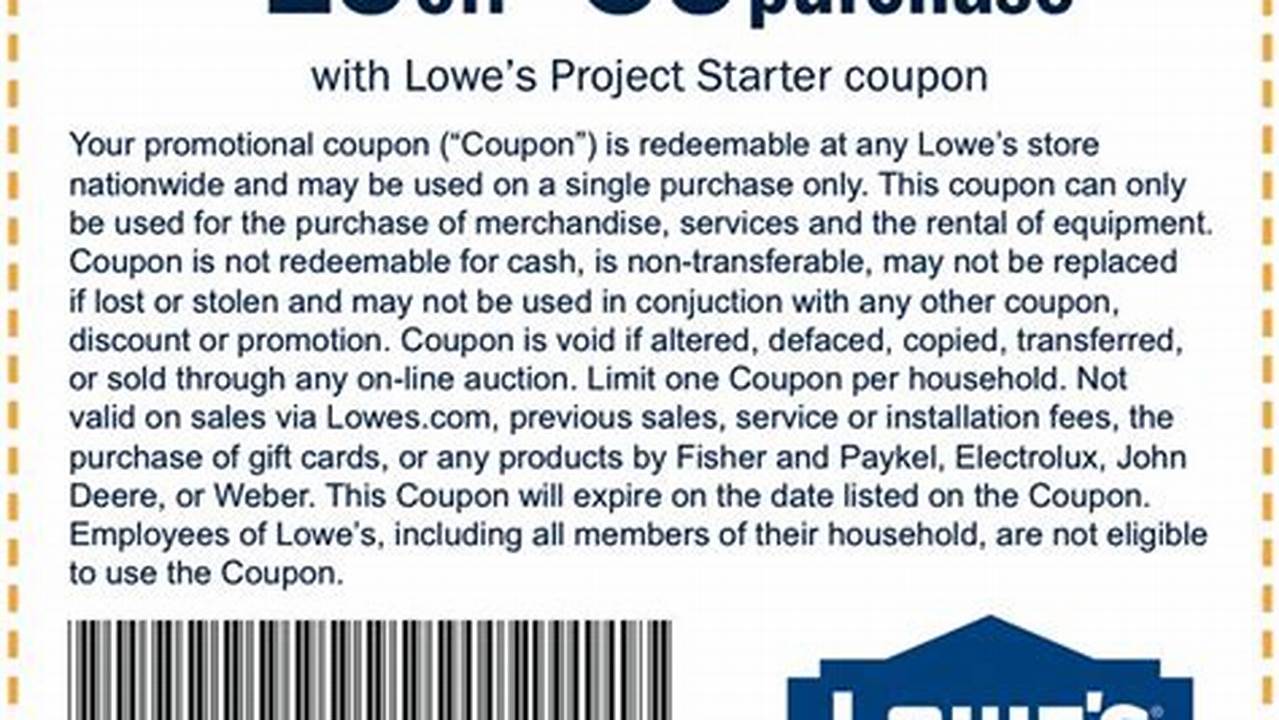 Lowe'S Promo Code 2024 First Order