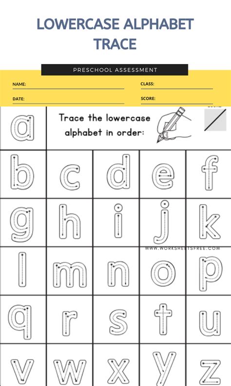 Lowercase Letter Tracing Worksheets