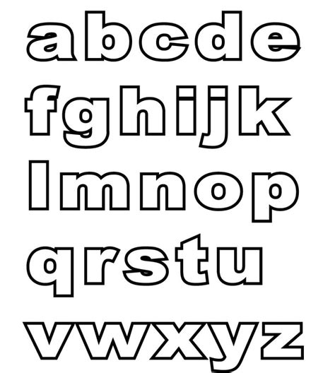 Lowercase Alphabet Coloring Pages Free Printable
