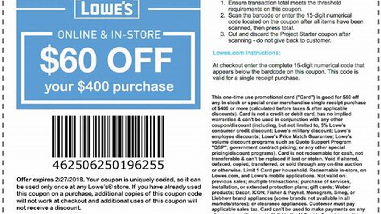 Lowes 2024 Promo Codes Project