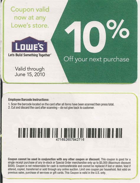 Lowes Printable Coupons