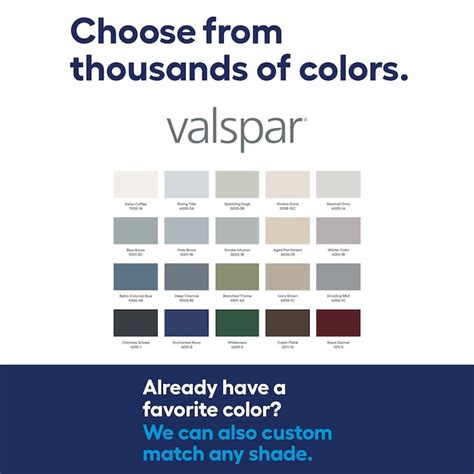 Lowes Valspar Paint Color Palette