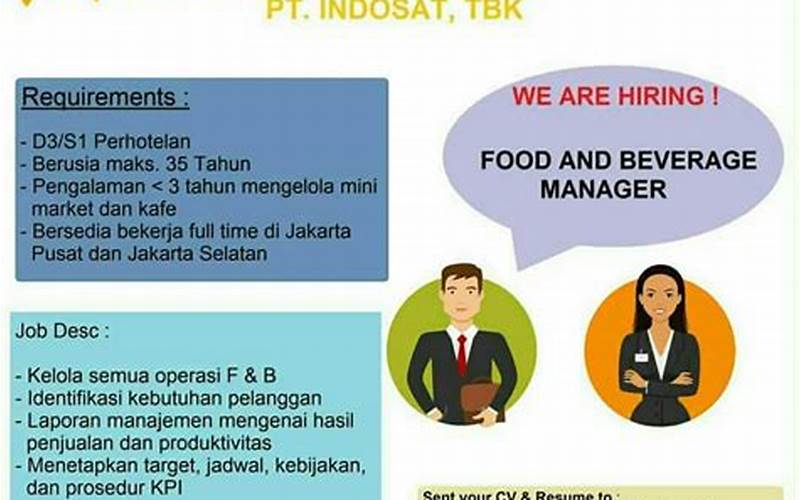 Lowongan Kerja Supervisor Food And Beverage Sahid Group 2023