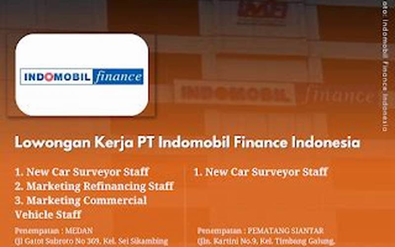 Lowongan Kerja Terbaru Indomobil Finance Indonesia 2023 Posisi