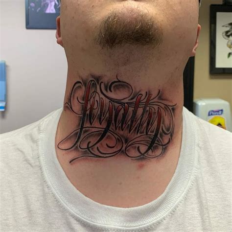 Loyalty Neck Tattoo