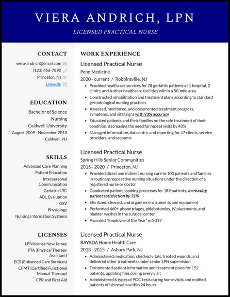 Lpn Resume Examples For New Graduate