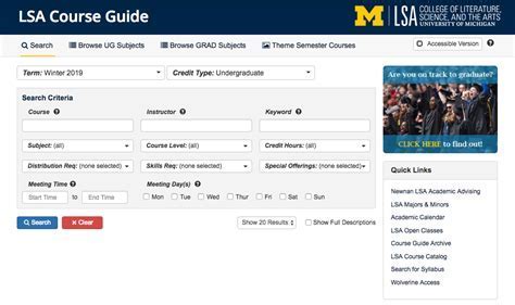 Lsa Course Catalog Umich