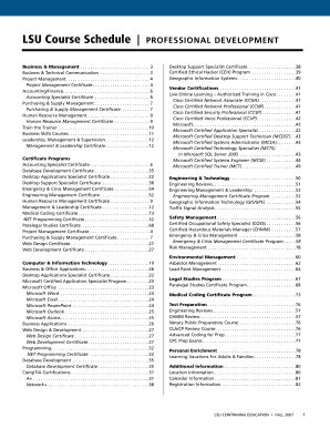 Lsu Course Catalogue