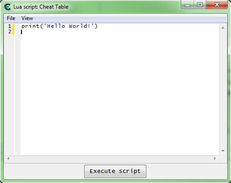 Lua Basics - Cheat Engine