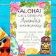 Luau Party Invitation Template Free