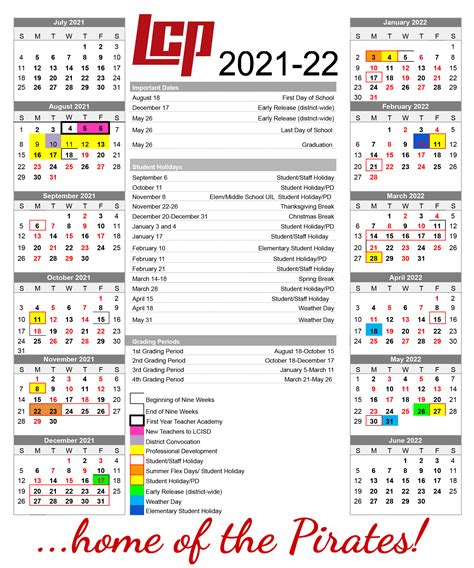 Lubbock High Calendar