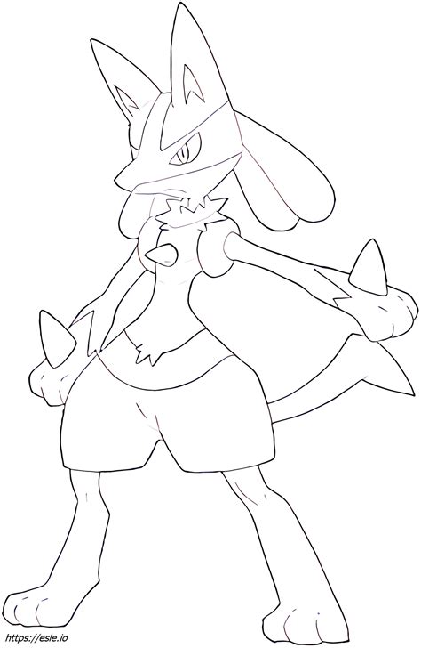 Lucario Coloring Page