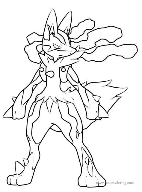 Lucario Coloring Pages