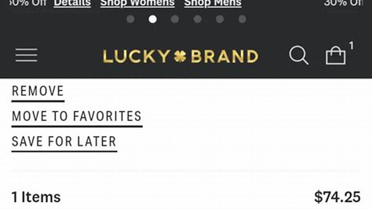 Lucky Brand Promo Code 2024