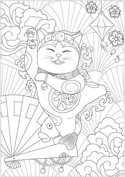 Lucky Cat Coloring Pages