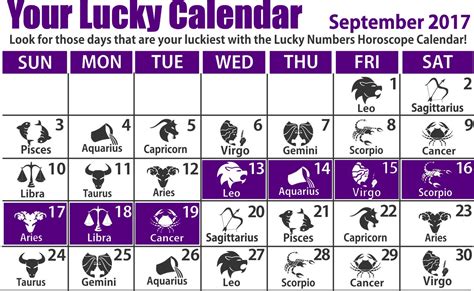 Lucky Days Calendar