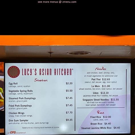 Indulge in the Exquisite Delights of Lucy's Asian Kitchen Menu - A Culinary Journey of Flavors and Textures!