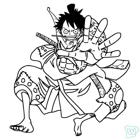 Luffy Coloring Page