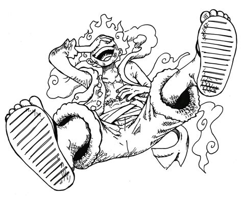 Luffy Gear 5 Coloring Pages