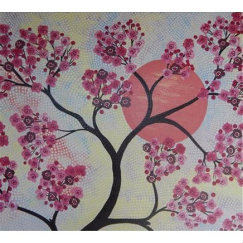 Lukisan Bunga Sakura Kiyosato Akira