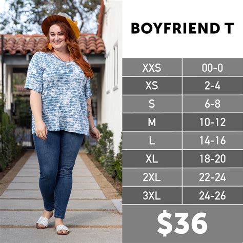 Lularoe Courtney Size Chart