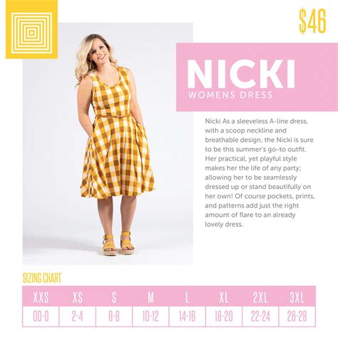 Lularoe Nicki Size Chart