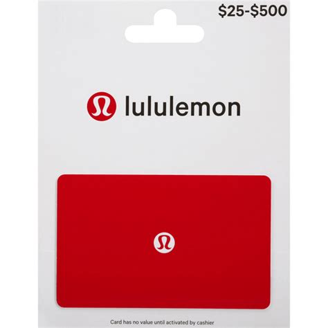 Lululemon Gift Card Printable