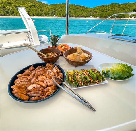 Lunch on a Catamaran
