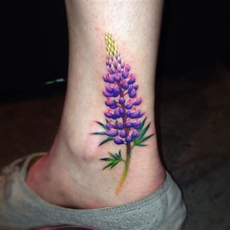 Lupin Flower Tattoo