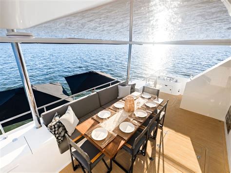 Luxury catamaran deck