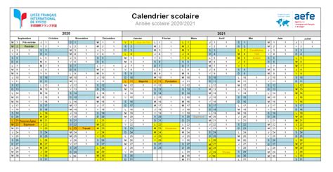 Lycee Francais Calendar