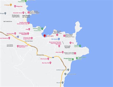 Lygaria Beach map
