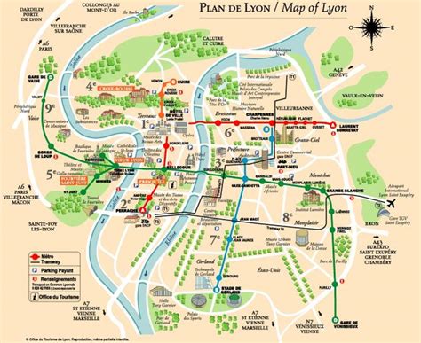 Lyon Tourist Map