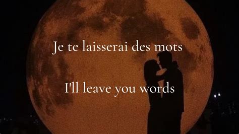 Lyrics for Je Te Laisserai Des Mots
