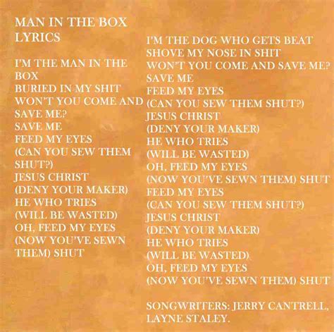 Captive of Society: Express Your Anguish with the Haunting Lyrics of Man in the Box