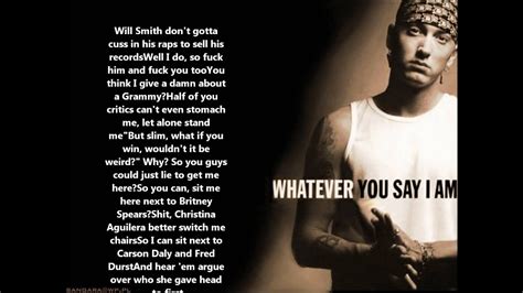 Lyrics For Slim Shady