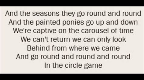 The Wondrously Nostalgic Journey of Circle Game Lyrics: Unraveling the Timeless Tale of Life's Cycles
