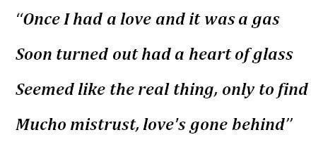 Lyrics To Heart Of Glass
