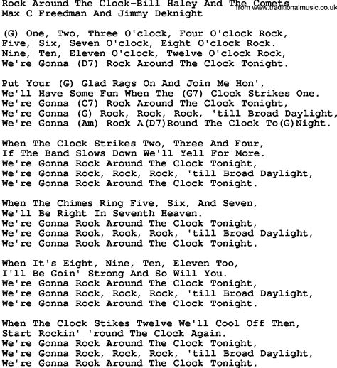 Revive Your Incredible Memories and Dance Through Time with Lyrics To Rock Around The Clock!