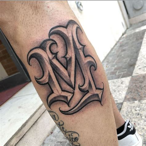 " M " initial tattoo Initial tattoo, Tattoo lettering