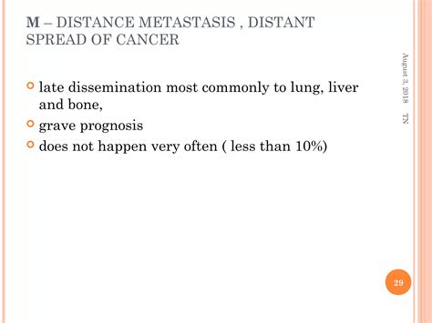 M - Metastasis: Distant Spread