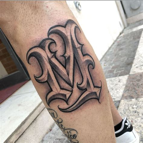 M Letter Tattoo