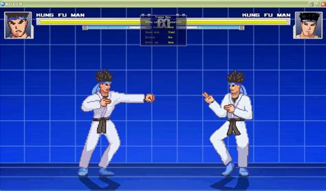 M.U.G.E.N系の2D格闘ゲーム画面を想起させるイメージ